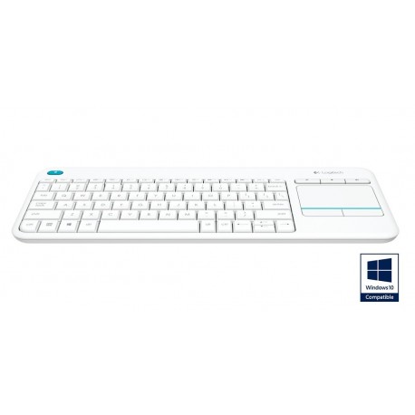 Logitech K400 Plus - Teclado (RF inalámbrico, QWERTY, Inalámbrico, USB, Batería)