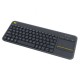 Logitech K400 Plus - Teclado (RF inalámbrico, QWERTY, Inalámbrico, USB, Batería)