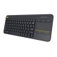 Logitech K400 Plus - Teclado (RF inalámbrico, QWERTY, Inalámbrico, USB, Batería)